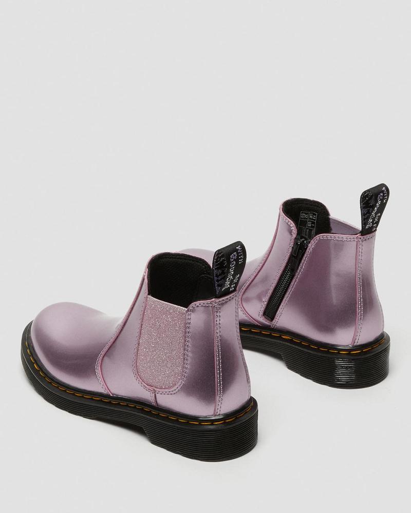 Botines Chelsea Dr Martens Junior 2976 Metallic Niños Rosas | MX 153HAP